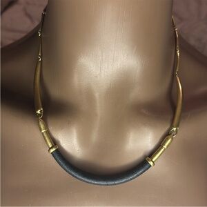 Elegant Stella & Dot Gold and Black Structured  Necklace